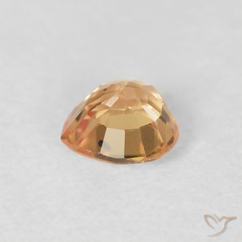 Saphir Doré pêche léger naturelle Cœur, 0.44 ct, VVS-VS