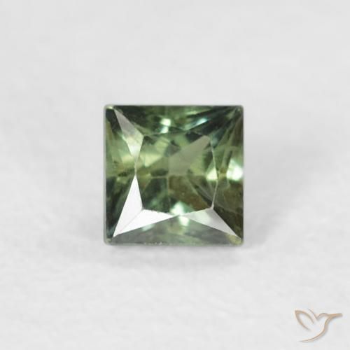 0.24ct Naturel Vert foncé Saphir, Carré, VS