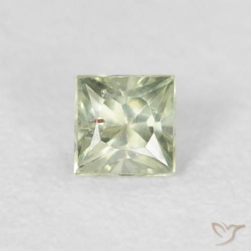 0.24ct Naturel Vert très clair Saphir, Carré, VS