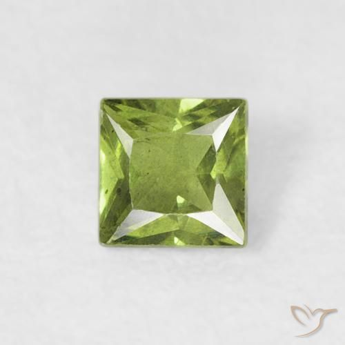 0.27ct Naturel Vert éclatant Saphir, Carré, VS