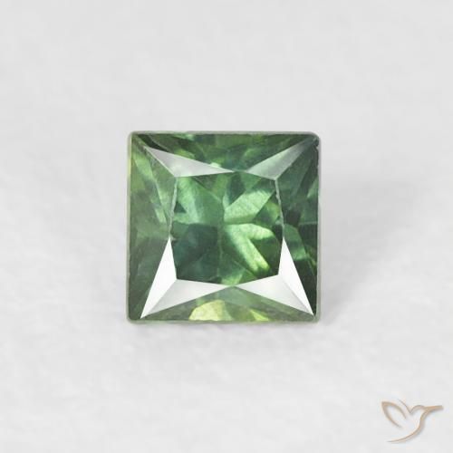 0.24ct Naturel Vert moyen Saphir, Carré, VS