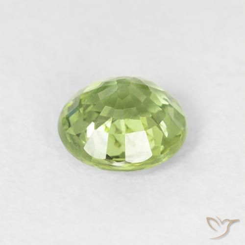 Saphir Vert vif et léger naturelle Tour, 0.59 ct, VS