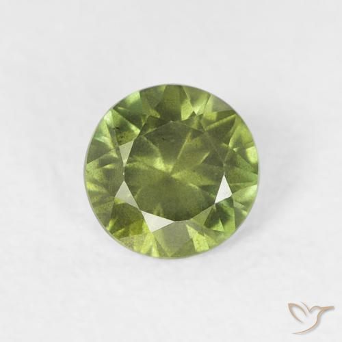 0.43ct Naturel Forêt verte Saphir, Tour, VS