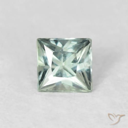 0.19ct Naturel Vert clair Saphir, Carré, VVS