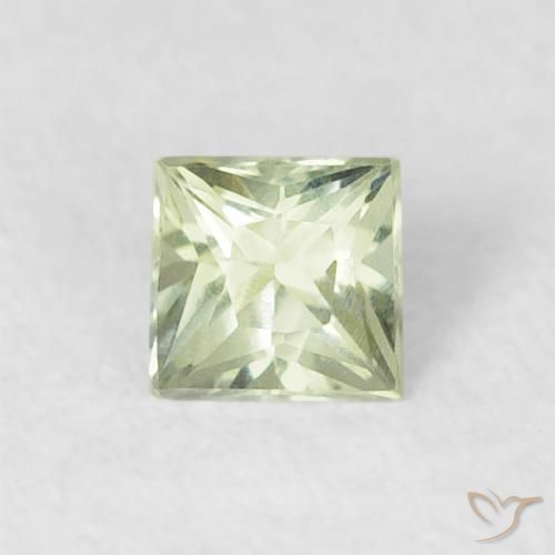 0.18ct Naturel Vert sauge très clair Saphir, Carré, VVS
