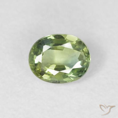 0.30ct Naturel Vert chaud Saphir, ovale, VVS