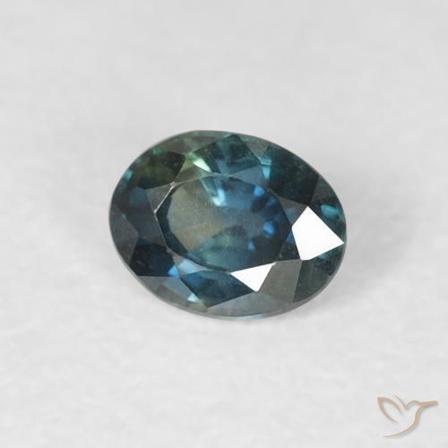 Saphir Bleu foncé naturelle ovale, 0.33 ct, VVS