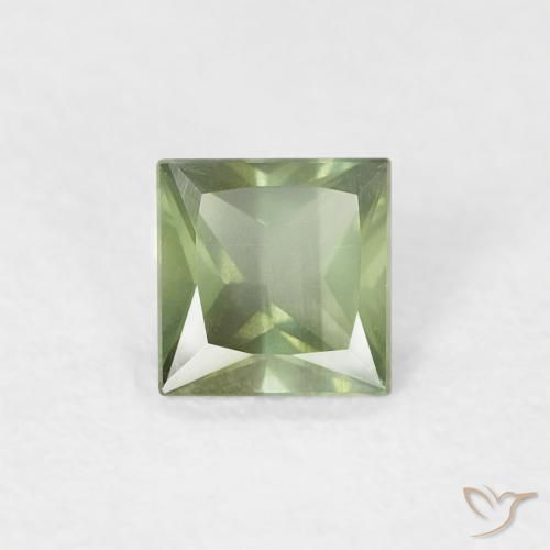 0.29ct Naturel Vert forêt léger Saphir, Carré, VS