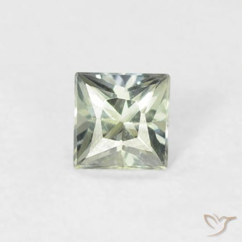 0.19ct Naturel Vert pâle Saphir, Carré, VS