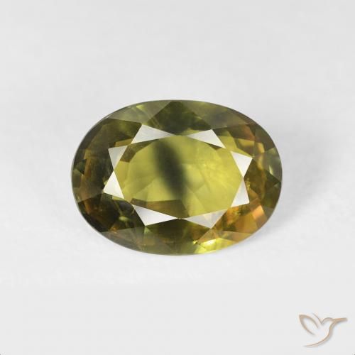 2.91ct Naturel Vert foncé Saphir, ovale, VS