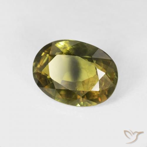 Saphir Vert foncé naturelle ovale, 2.91 ct, VS