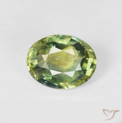 2.24ct Naturel Vert chaud Saphir, ovale, VS