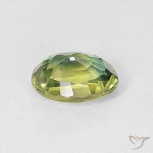 Saphir Vert chaud naturelle ovale, 2.24 ct, VS