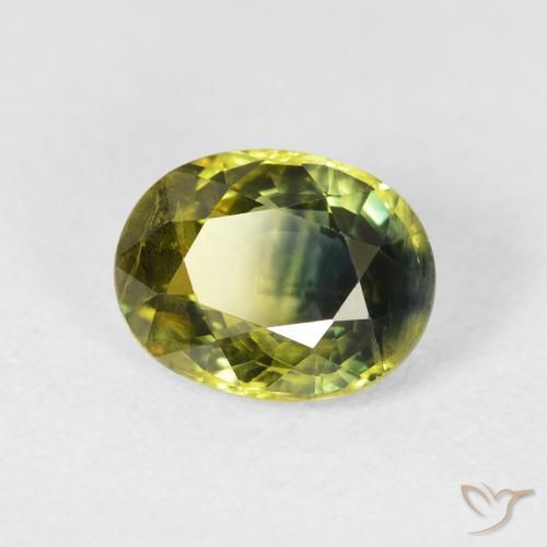 Saphir Multicolore naturelle ovale, 3.35 ct, VS