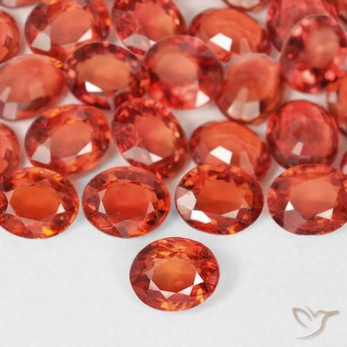 0.38ct Orange rougeâtre Saphir Pierres précieuses, Ovale, VS