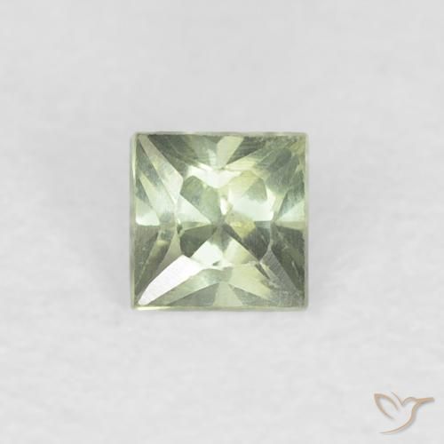 0.21ct Naturel Vert clair Saphir, Carré, VVS-VS