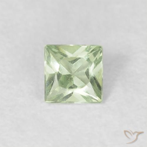 0.19ct Naturel Vert très clair Saphir, Carré, VVS-VS