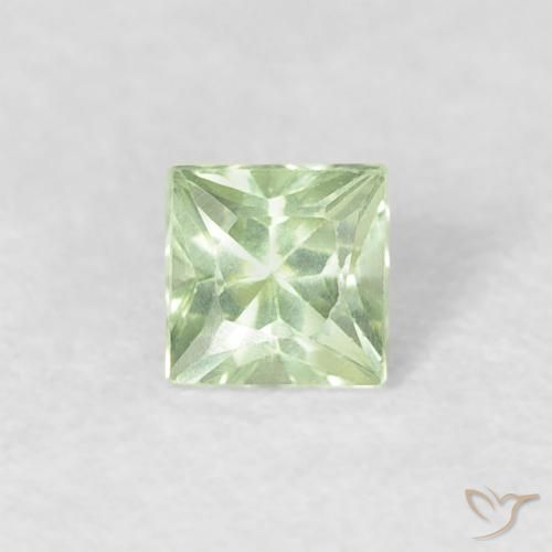 0.23ct Naturel Vert sauge très clair Saphir, Carré, VVS-VS