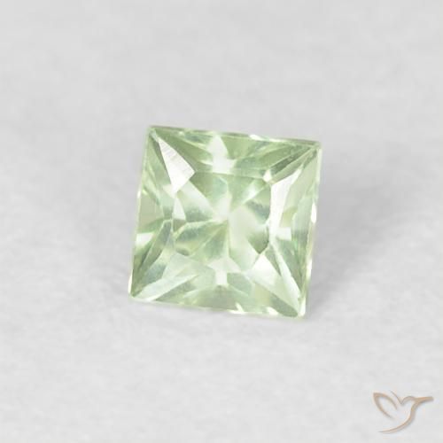 Saphir Vert sauge très clair naturelle Carré, 0.23 ct, VVS-VS