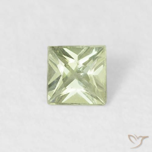 0.14ct Naturel Vert moyen Saphir, Carré, VVS-VS