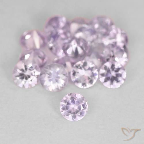 0.11ct Naturel Pourpre rosâtre très clair Saphir, Tour, VS