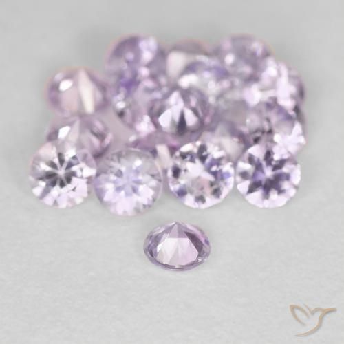 Saphir Pourpre rosâtre très clair naturelle Tour, 0.11 ct, VS