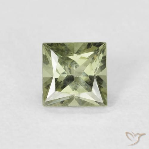 0.43ct Naturel Vert moyen Saphir, Carré, VS