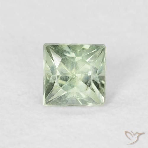 0.21ct Naturel Vert sauge léger Saphir, Carré, VS