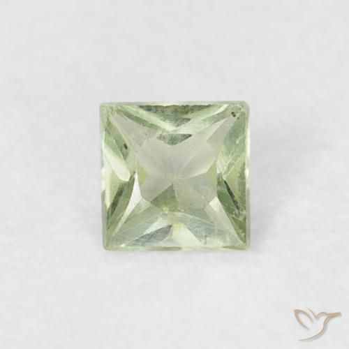 0.17ct Naturel Vert sauge très clair Saphir, Carré, VS