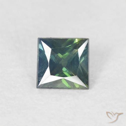 0.28ct Naturel Vert moyen Saphir, Carré, VVS-VS