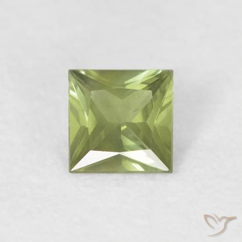 0.38ct Naturel Vert moyen Saphir, Carré, VVS-VS