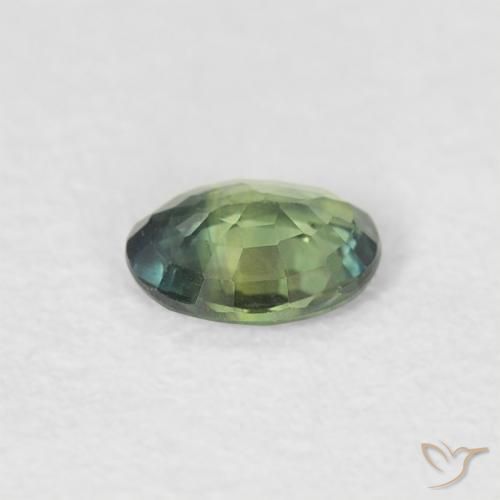 Saphir Bleu vert moyen naturelle ovale, 0.30 ct, VVS-VS