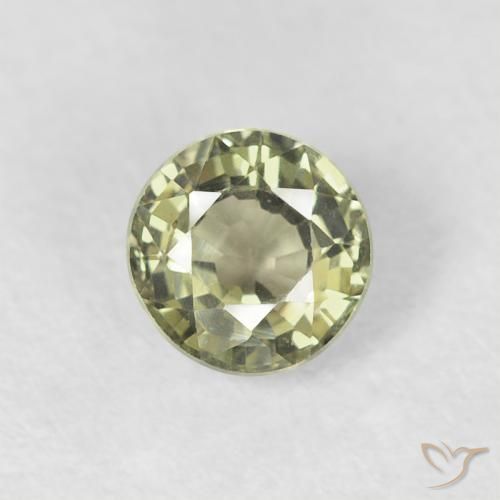 0.57ct Naturel Vert moyen Saphir, Tour, VVS-VS