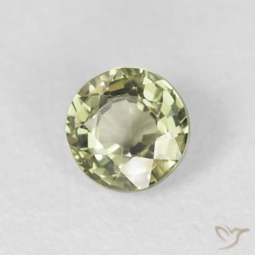Saphir Vert moyen naturelle Tour, 0.57 ct, VVS-VS