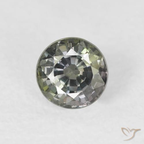 0.59ct Naturel Vert grisâtre Saphir, Tour, VVS-VS