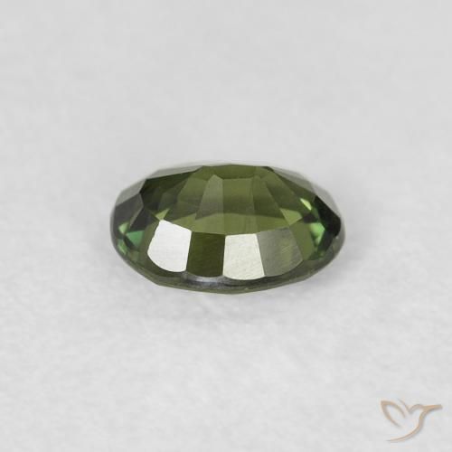 Saphir Medium Light Green naturelle ovale, 0.48 ct, VVS-VS