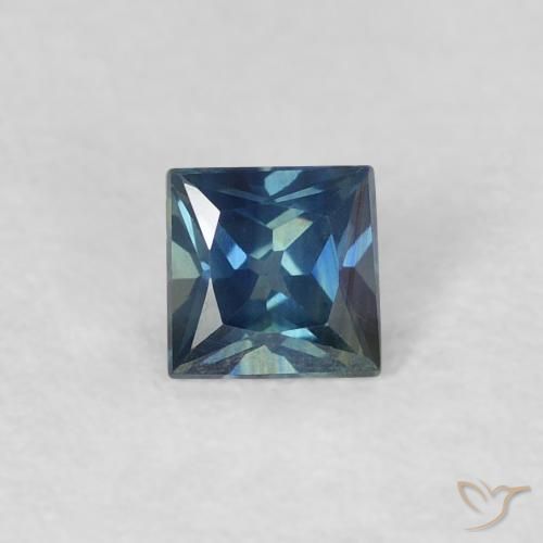 0.29ct Naturel Bleu foncé Saphir, Carré, VVS-VS