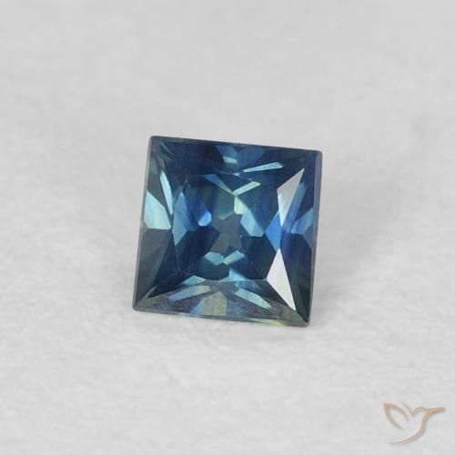 Saphir Bleu foncé naturelle Carré, 0.29 ct, VVS-VS