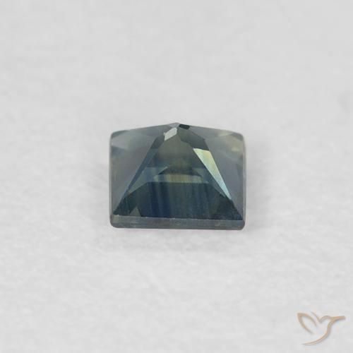 Saphir Bleu foncé naturelle Carré, 0.29 ct, VVS-VS