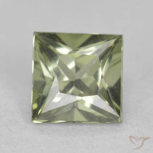 0.31ct Naturel Vert forêt léger Saphir, Carré, VVS