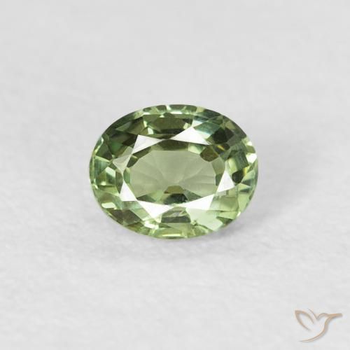 0.43ct Naturel Vert foncé Saphir, ovale, VVS