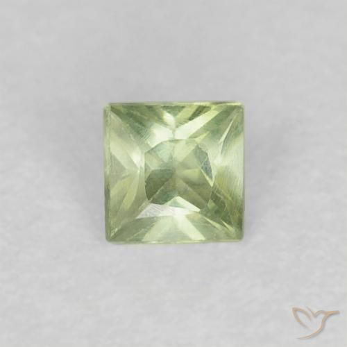 0.19ct Naturel Vert poire pâle Saphir, Carré, VVS-VS