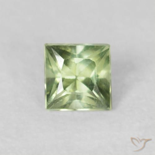 0.21ct Naturel Vert moyen Saphir, Carré, VVS-VS
