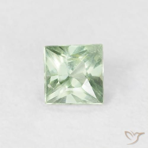 0.24ct Naturel Vert clair Saphir, Carré, VS