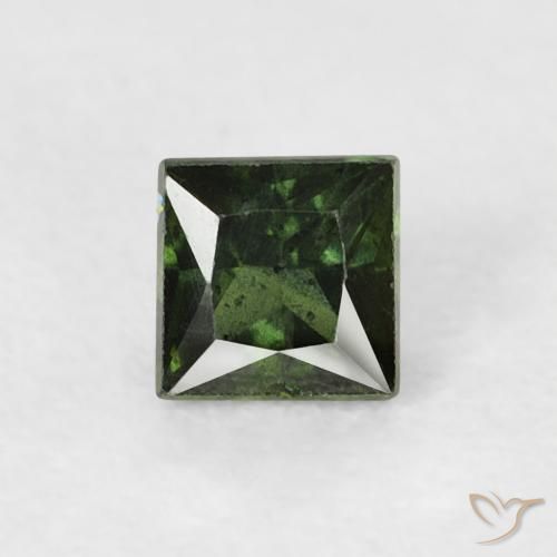 0.38ct Naturel Vert frais Saphir, Carré, VS
