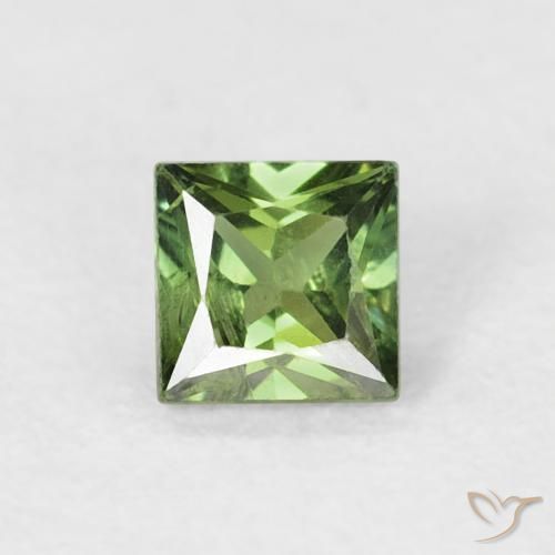 0.39ct Naturel Forêt verte Saphir, Carré, VS