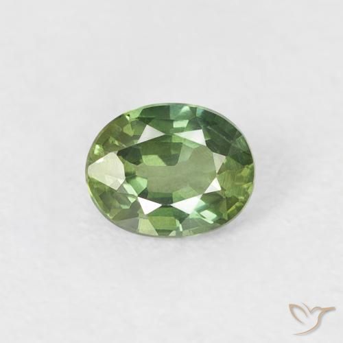 0.35ct Naturel Vert foncé Saphir, ovale, VS