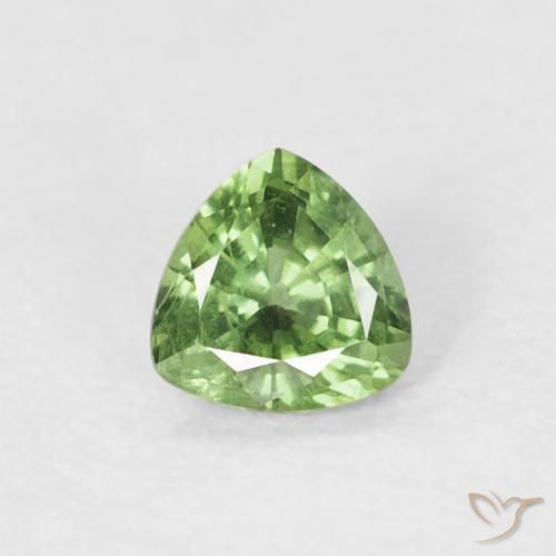0.41ct Naturel Vert moyen Saphir, Trillion, VS