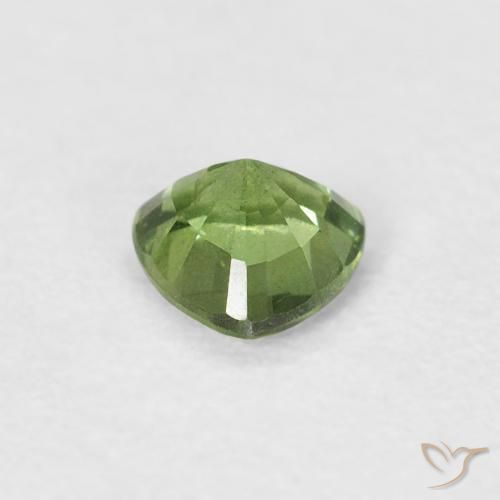 Saphir Vert moyen naturelle Trillion, 0.41 ct, VS