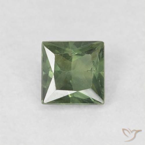 0.31ct Naturel Forêt verte Saphir, Carré, VS
